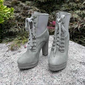 Gray Ayah high heel booties size 6.5 from Shoe Dazzle